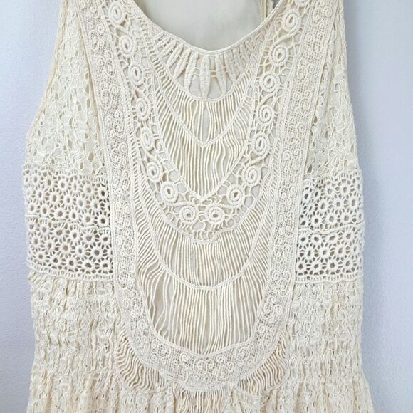 ZARA boho embroidered racetrack mini dress - Picture 4 of 12